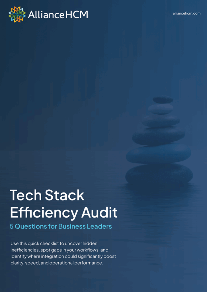 Cover of the AllianceHCM Tech Stack Audit, Checklist