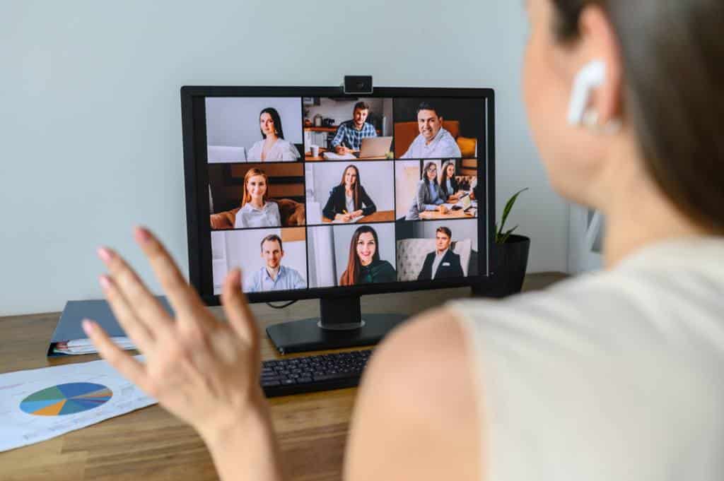 Virtual work meeting
