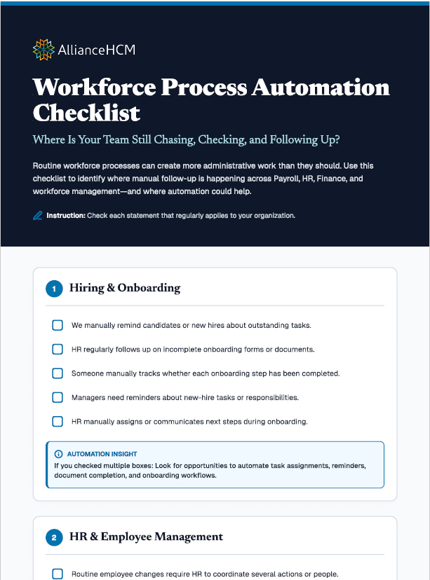 Workforce Automation Checklist